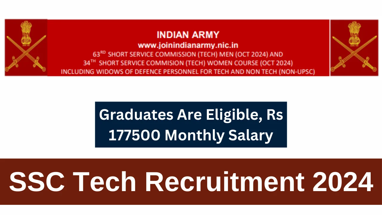 SSC Tech Recruitment 2024: Graduates Are Eligible, Rs 177500 